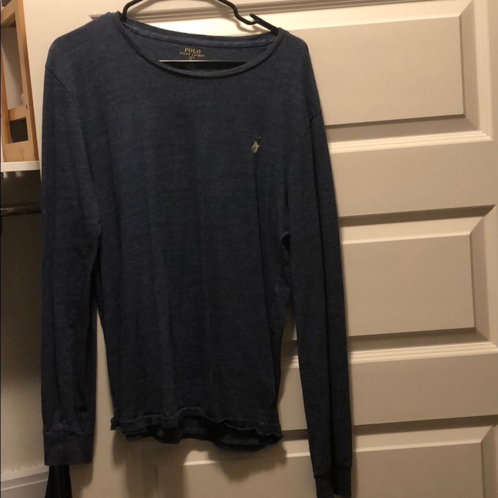 Men’s LARGE polo long sleeve shirt